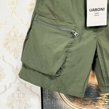 人気EU製＆定価3万◆UABONI*Paris*ショートパンツ*ユアボニ*パリ発◆上質 薄手 通気 涼しい 無地 短パン ハーフパンツ 日常 スポーツ M/46_画像5