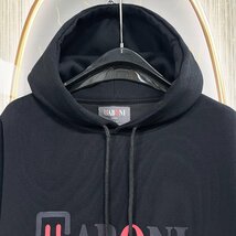 高級EU製＆定価4万◆UABONI*Paris*パーカー*ユアボニ*パリ発◆エジプト綿 快適 柔らかい ロゴ プルオーバー おしゃれ 男女兼用 L/48サイズ_画像3