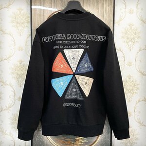 一枚限定EU製＆定価5万◆UABONI*Paris*トレーナー*ユアボニ*パリ発◆米国産コットン100％ 上品暖か 高級刺繍 ルオーバー レジャー 日常2XL