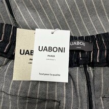 個性EU製＆定価5万◆UABONI*Paris*スーツパンツ*ユアボニ*パリ発◆上品 吸汗 洗練 耐久 ストライプ柄 チノパン ビジネス 紳士 通勤 XL/50_画像10