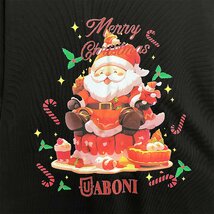 人気EU製＆定価2万◆UABONI*Paris*半袖Tシャツ*ユアボニ*パリ発◆上質 快適 通気 サンタクロース 遊び心 カットソー スウェット 夏 XL/50_画像6