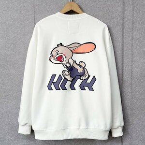  piece .* sweatshirt regular price 4 ten thousand *Emmauela* Italy * milano departure * cotton 100% sweat comfortable pull over rabbit pattern playing heart standard XL/50