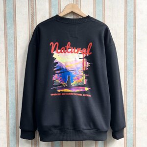  high class regular price 4 ten thousand FRANKLIN MUSK* America * New York departure sweatshirt on goods comfortable easy cat . day pattern stylish Uni sek size 3