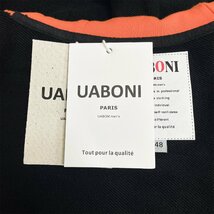 個性EU製＆定価4万◆UABONI*Paris*パーカー*ユアボニ*パリ発◆コットン100％ 通気 切替 スウェット アメカジ ストリート ゆったり M/46_画像9