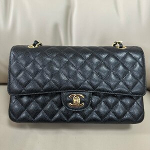 新品同様 ※CHANEL シャネル※ A01112 キャビアスキン ダブルフラップマトラッセ ハンド チェーンショルダーバッグ ブランド レディース