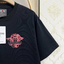 新作EU製＆定価2万◆UABONI*Paris*半袖Tシャツ*ユアボニ*パリ発◆上質 通気 薄手 個性 キューピッド カットソー ユニセックス 夏 M/46_画像6