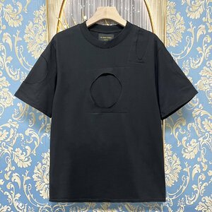 定価2万★christian milada・ミラノ発・半袖Tシャツ★コットン100％ 個性 ソフト 無地 トップス カットソー スウェット ゆったり 夏 XL