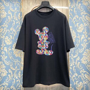 定価2万★christian milada・ミラノ発・半袖Tシャツ★上質 個性 カラフル 通気 吸汗速乾 春夏 男女兼用 日常 レジャー XL/50サイズ