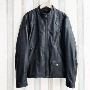  high class regular price 16 ten thousand FRANKLIN MUSK* America * New York departure leather jacket fine quality cow leather -ply thickness rare Rider's leather jacket motorcycle size 1