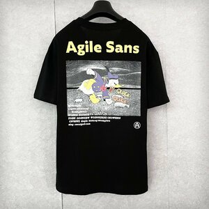 個性・半袖Tシャツ 定価2万◆Emmauela・イタリア・ミラノ発◆綿100％ オシャレ キャラクター スウェット カットソー 春夏 日常 L/48サイズ