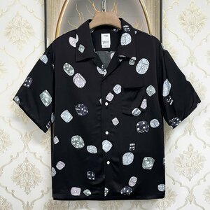 新品未使用 VISVIM ビズビム WALLIS SHIRT S/S DICE レーヨン ダイス柄 アロハシャツ 開襟シャツ 半袖 中村ヒロキ 0121105011013 サイズ1