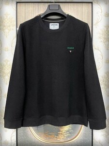 一枚限定EU製＆定価5万◆UABONI*Paris*プルオーバー*ユアボニ*パリ発◆豪華シルク/カシミヤ混 ソフト 凹凸 オシャレ スポーツ 日常着2XL/52