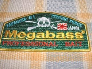 Megabass/メガバス/ドクロ/髑髏/ワッペン/エンブレム/　※ ヤフーショッピングストア/レア物商会・健美堂でも大量出品中！