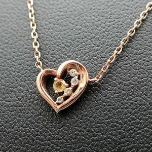 正規品 カナル Canal ４℃ ピンク ゴールド Pink Gold ダイヤ ネックレス Heart Silver Authentic Mint　