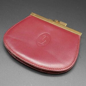 正規品 カルティエ Cartier 小銭入れ コインケース Coin case マストライン Must line がま口 Kiss lock clasp Authentic Mint