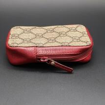 正規品 グッチ Gucci 小銭入れ コインケース Coin Case GGスプリーム GG Supreme 赤 Red Authentic Mint_画像6