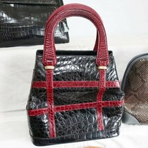 ハンド ショルダー トート バッグ Bags セット まとめ Deverre クロコダイル シャイニング サンタゴスティー二 エキゾチックレザー他_画像2