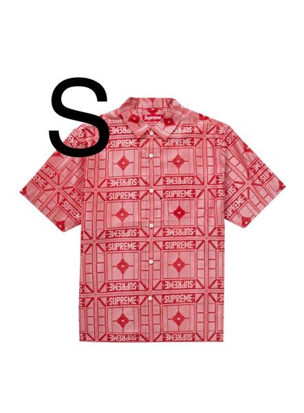 Supreme Tray Jacquard S/S Shirt "Red"