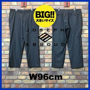 BP3-128★W96センチ位★USA買付品 状態◎★ビッグサイズ【JOSEPH ABBOUD】シャドーストライプ スラックス【W38 メンズ XL】グレー USA古着