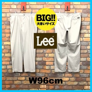 BP3-260★W96センチ位★海外サイズ★USA古着★【Lee リー】2タック ワークパンツ【W38程度 メンズ XL】ベージュ チノパン USA古着 ワーク