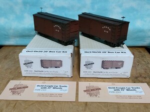 On30 CNG R.R. box car 2 both FMW kit finished private person work 16.5mm gauge 1/48 America type na low gauge have cover car 