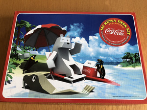 [未使用品] Coca Cola ノベルティ品 MY KUMA DESK KIT ミニ扇風機&マウスパッド コカコーラ 非売品 マイクーマデスクキット