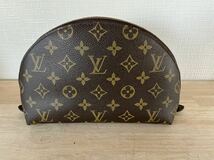 1円スタート LOUIS VUITTON モノグラム コスメティックポーチ レディース 化粧ポーチ ブラウン レザー トゥルース ドゥミロンド M47520_画像2