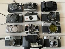 ●1円スタート フィルムカメラ 12点まとめ Canon Canonet OLYMPUS RICOH Kodak FUJICA MINOLTA KYOCERA コンパクトカメラ キャノン_画像1