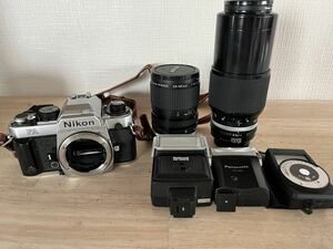 1円スタート Nikon FA 一眼レフフィルムカメラ ニコン ストロボ付き レンズ付き AF NIKKOR ボディ 希少