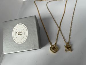 1円スタート Christian Dior GIVENCHY ネックレス 2つセット ゴールド アクセサリー クリスチャンディオール CDロゴ ジバンシー ジバンシィ