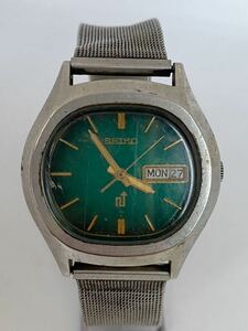 1円スタート SEIKO セイコー 腕時計 0703-5001 デイデイト WATER RESISTANT 緑文字盤 メンズ腕時計 