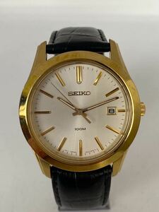 1円スタート SEIKO セイコー 腕時計 7N42-0ED0 クオーツ デイト 100M メンズ腕時計