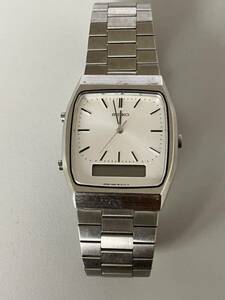 1円スタート SEIKO メンズ 腕時計 H601-5060 クォーツ シルバー文字盤 セイコー 