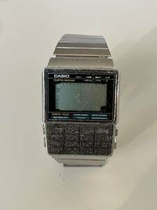 1円スタート CASIO カシオ 腕時計 DATA BANK データバンク DBX-100 シルバー 