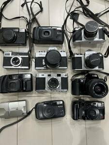 ●1円スタート フィルムカメラ 12点まとめ Canon OLYMPUS FUJIFILM RICOH FUJICA Konica MINOLTA ASAHIPENTAX コンパクトカメラ