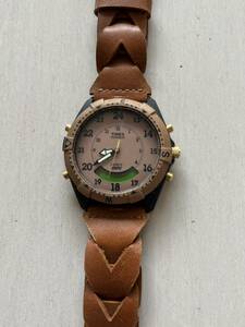 1 иен старт TIMEX Safari мужские наручные часы дыра teji hybrid Timex Safari L8 нержавеющая сталь кожаный ремень кварц 