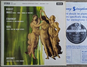 英Decca SXL 2287◆ドビュッシー:映像・ストラヴィンスキー:管楽器のための交響曲・ラヴェル:亡き王女のためのパヴァーヌ-E.アンセルメ