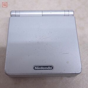 動作品 GBASP ゲームボーイアドバンスSP 本体 AGS-001 プラチナシルバー バッテリー欠品 ニンテンドー 任天堂 Nintendo【10