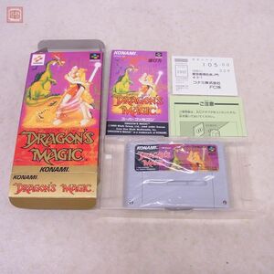 動作保証品 SFC スーパーファミコン ドラゴンズ マジック DRAGON`S MAGIC コナミ KONAMI 箱説ハガキ付【10