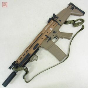 CYMA 電動ガン SCAR-L スカーL FDE 電子トリガー 流速カスタム サイレンサー フォアグリップ 現状品【40