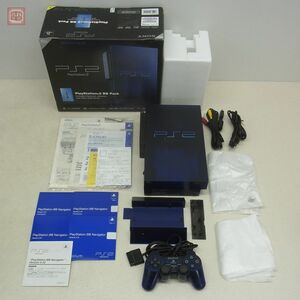 1 jpy ~ operation goods serial coincidence PS2 PlayStation 2 body SCPH-50000 BB PACK pack midnight blue 40GB the first period . settled Sony SONY box opinion attaching [40