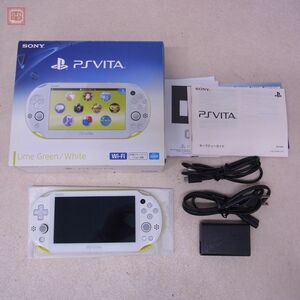 動作品 シリアル一致 PSVITA プレイステーション ヴィータ 本体 PCH-2000 ライムグリーン/ホワイト ソニー SONY 箱説付【10