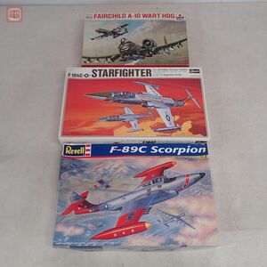 未組立 ハセガワ/レベル他 1/48等 F-104C スターファイター/F-89C スコーピオン/フェアチャイルド A-10 ワートホッグ 計3点セット【40