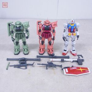 組立済 バンダイ MG 1/100 RX-78-2 ガンダム Ver.3.0/シャア専用ザク Ver.2.0/量産型ザク Ver.2.0 計3点セット ガンプラ 現状品【20