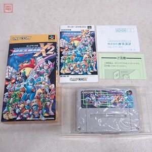 動作保証品 SFC スーパーファミコン ロックマンX2 ROCKMAN カプコン CAPCOM 箱説ハガキ付【10