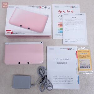 1 jpy ~ operation goods Nintendo 3DS LL body SPR-001 pink × white PINK × WHITE nintendo Nintendo box opinion /4GB memory card attaching [10