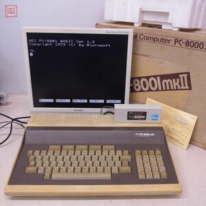 NEC PC-8001mkII корпус + PC-8044K цвет адаптер + с ящиком MKII PC-8000 серии Япония электрический текущее состояние товар [40