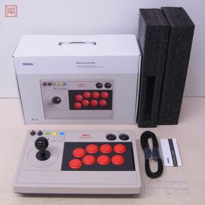 1 jpy ~ unused SWITCH/Windows*Steam etc. 8BitDo arcade stick 80FE Arcade Stick box opinion attaching [20