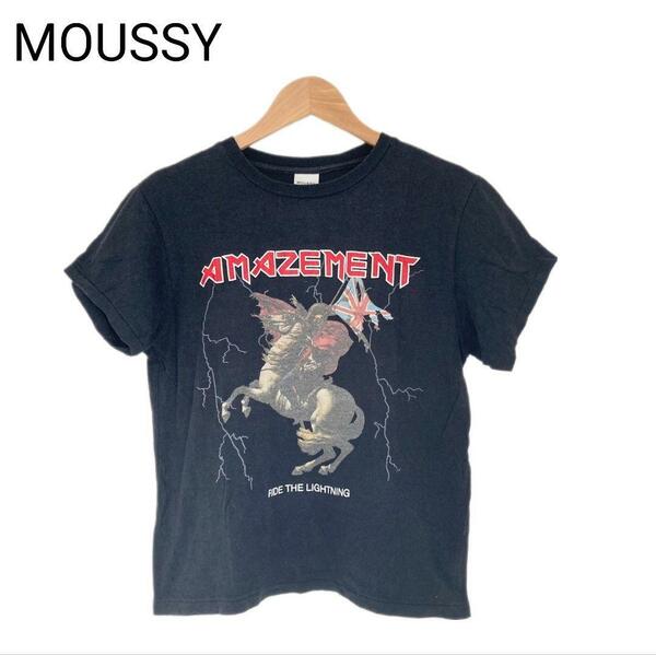 MOUSSY　Tシャツ　プリント　ナポレオン　レディース　フリーサイズ