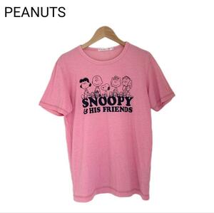 PEANUTS　アニメTシャツ　キャラクター　スヌーピー　プリント　Mサイズ